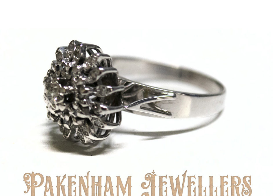 Rhodium plated ring